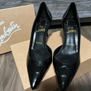 Christian Louboutin IRIZA 70 Croc Leather Heel pumps